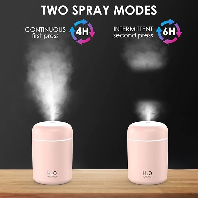 Humidificador LED rosa