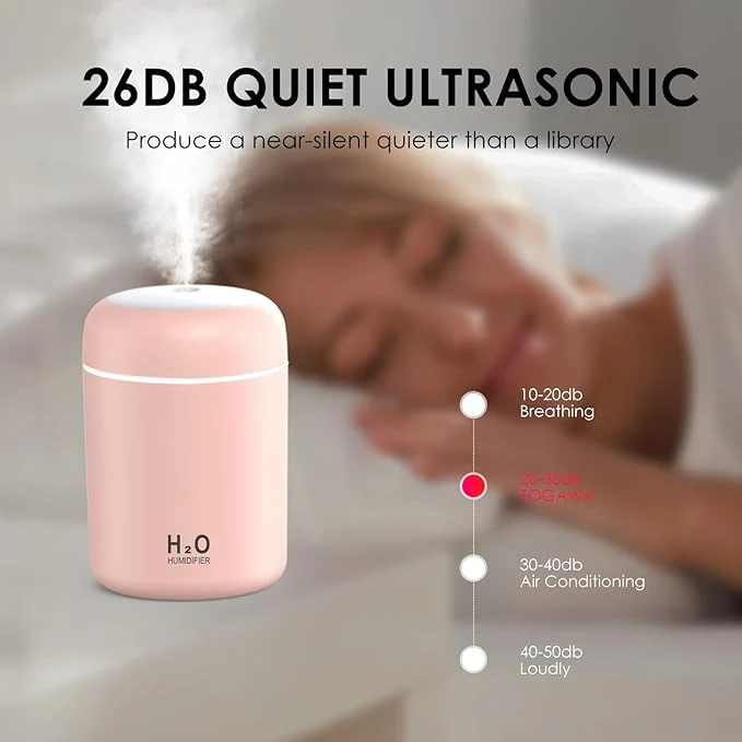 Humidificador LED rosa