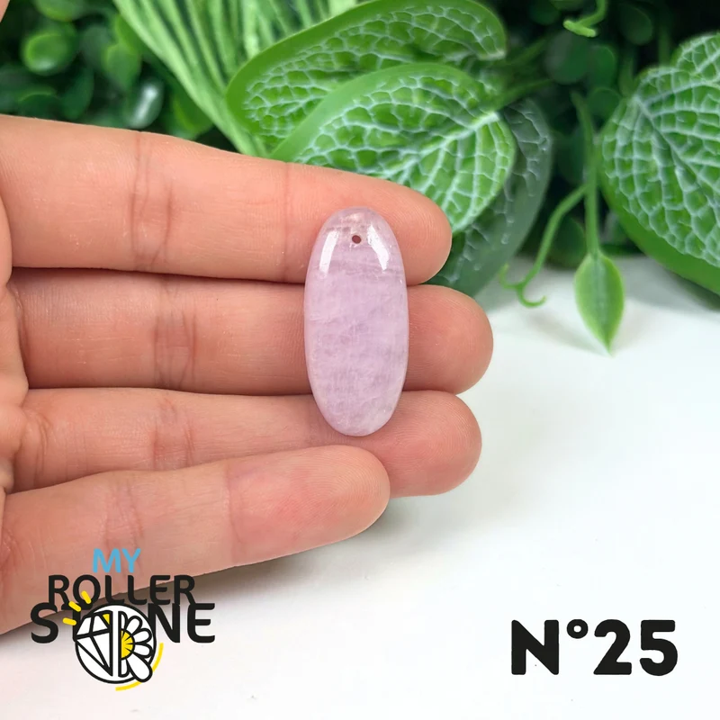 Colgante perforado de kunzita 5A