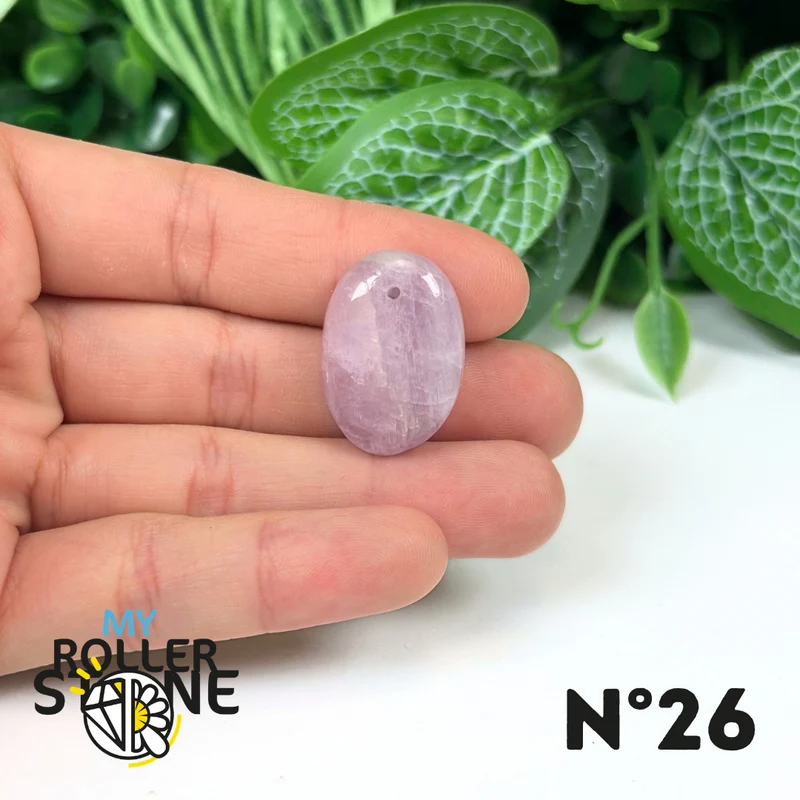 Colgante perforado de kunzita 5A