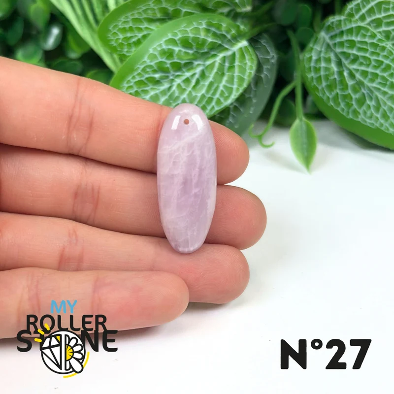 Colgante perforado de kunzita 5A