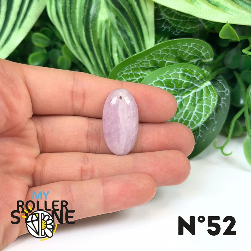Colgante perforado de kunzita 5A