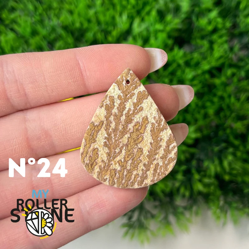 Colgante de fósil dendrítico perforado 5A