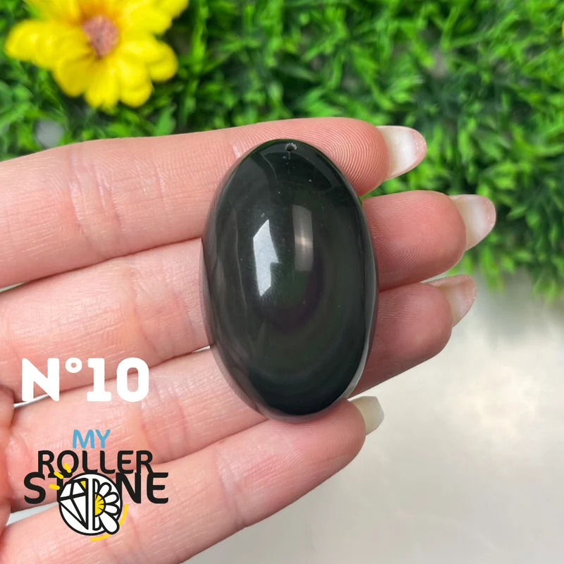 Colgante de obsidiana arcoíris 5A (Ojo celestial)