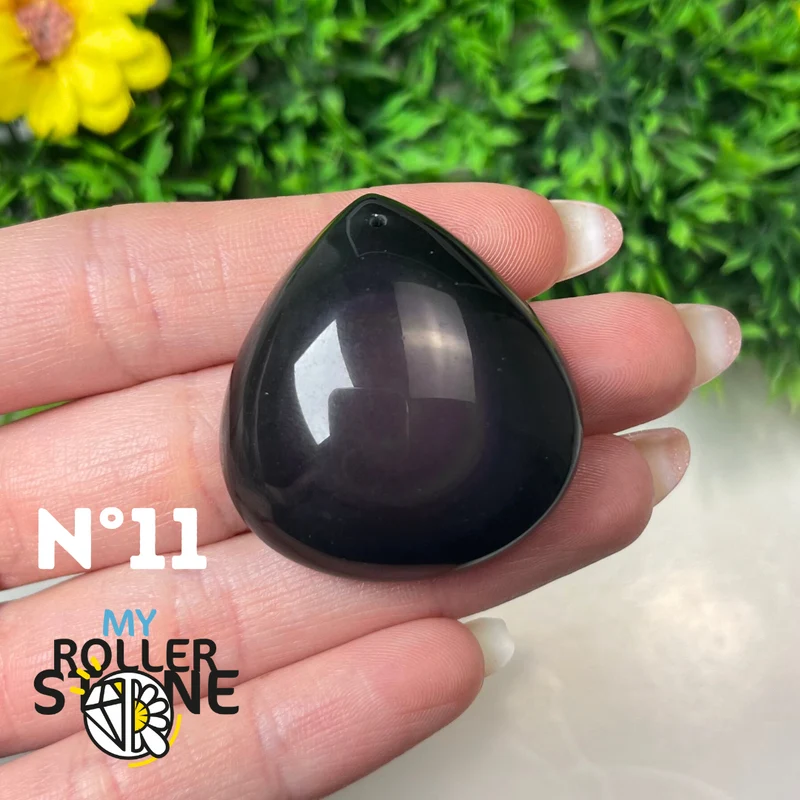 Colgante de obsidiana arcoíris 5A (Ojo celestial)
