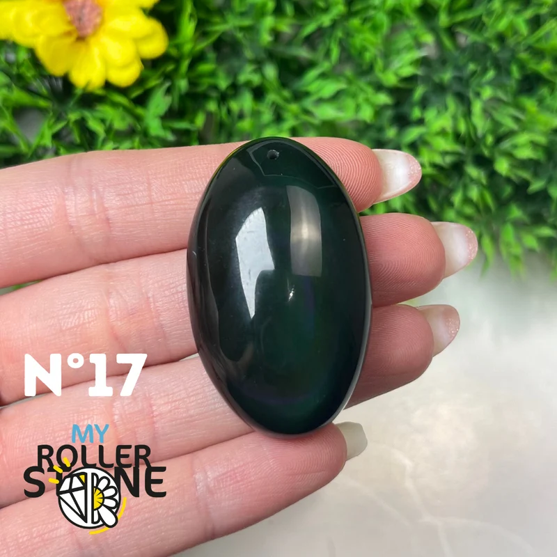 Colgante de obsidiana arcoíris 5A (Ojo celestial)
