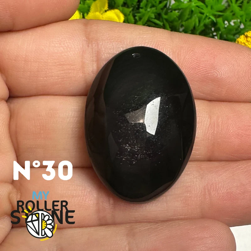 Colgante de obsidiana arcoíris 5A (Ojo celestial)
