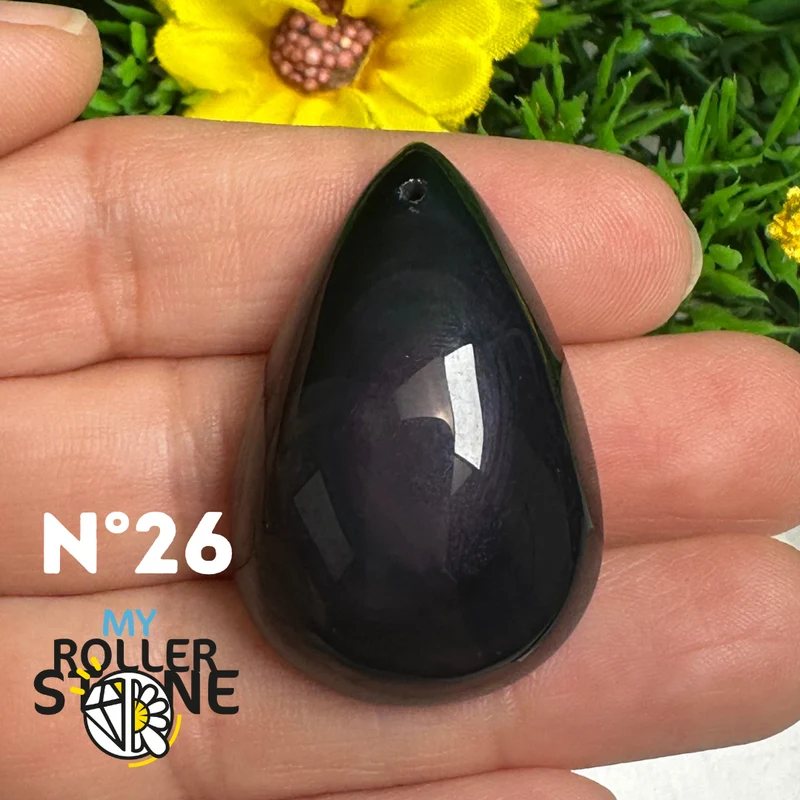 Colgante de obsidiana arcoíris 5A (Ojo celestial)