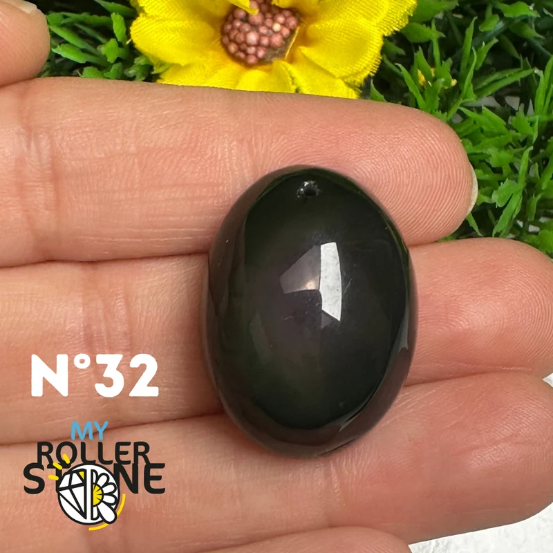Colgante de obsidiana arcoíris 5A (Ojo celestial)