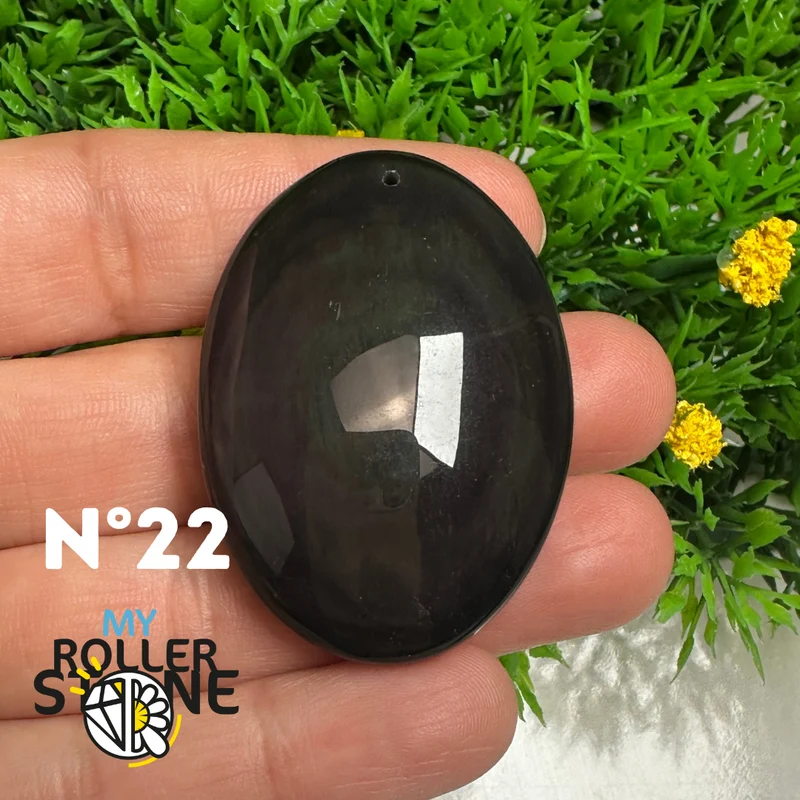Colgante de obsidiana arcoíris 5A (Ojo celestial)