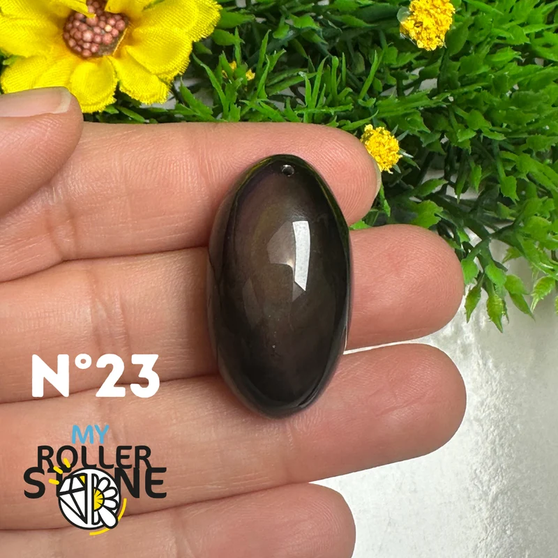Colgante de obsidiana arcoíris 5A (Ojo celestial)