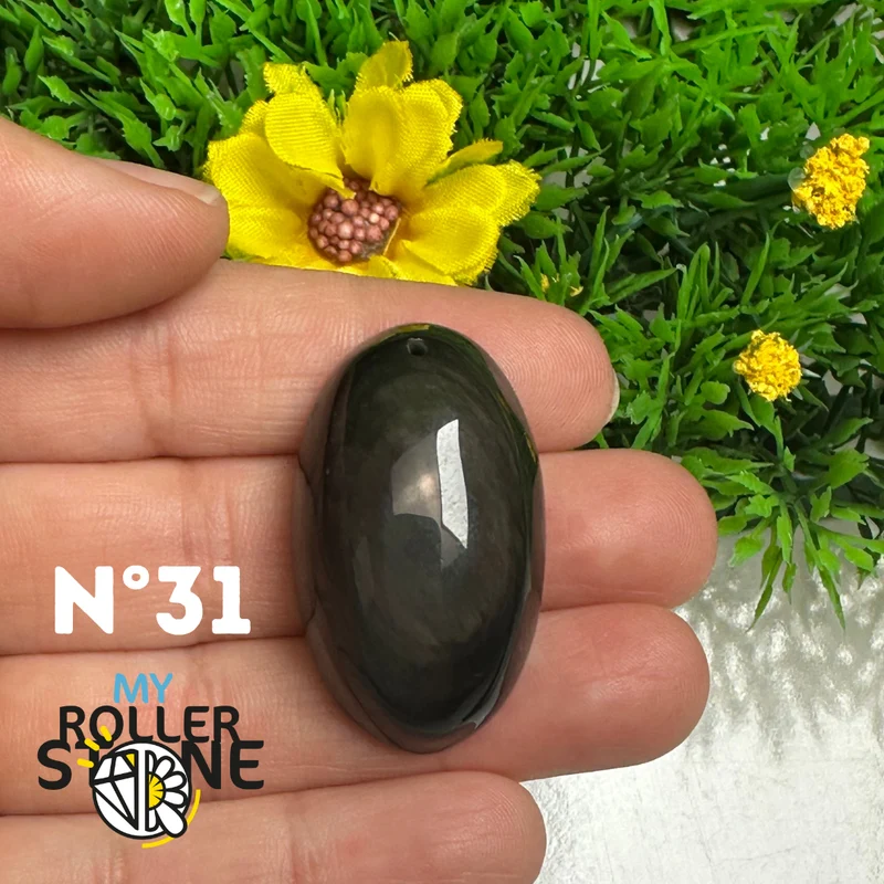 Colgante de obsidiana arcoíris 5A (Ojo celestial)