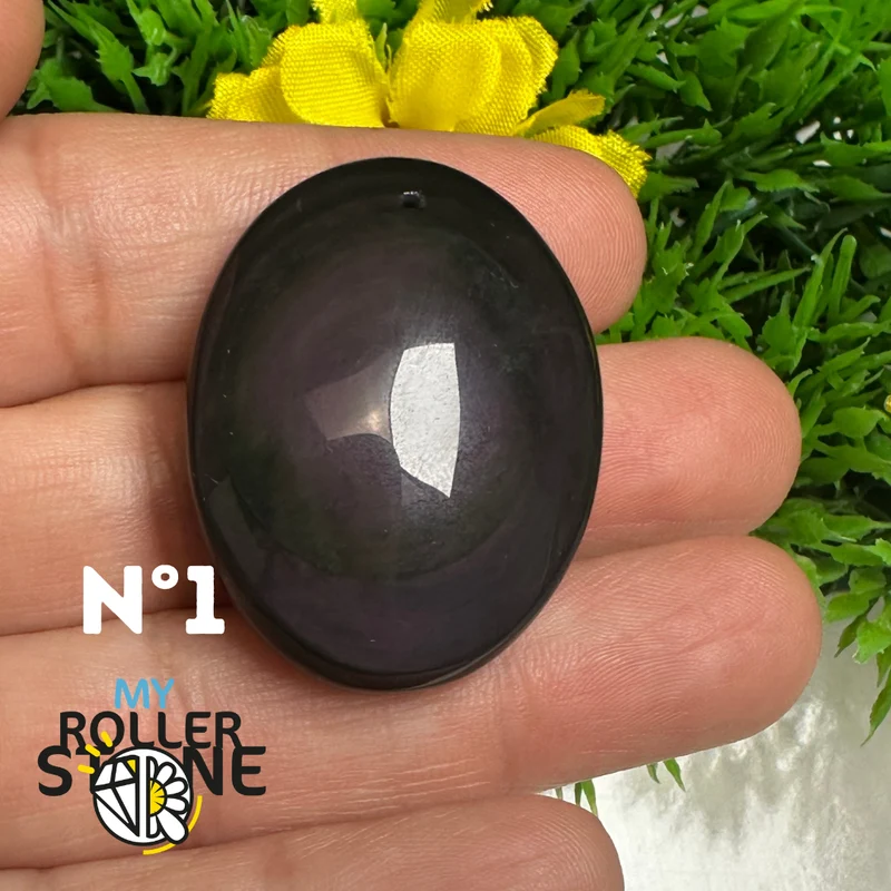 Colgante de obsidiana arcoíris 5A (Ojo celestial)