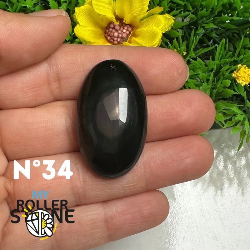 Colgante de obsidiana arcoíris 5A (Ojo celestial)