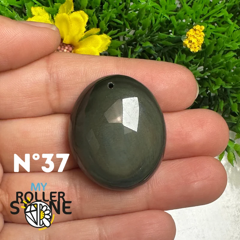 Colgante de obsidiana arcoíris 5A (Ojo celestial)
