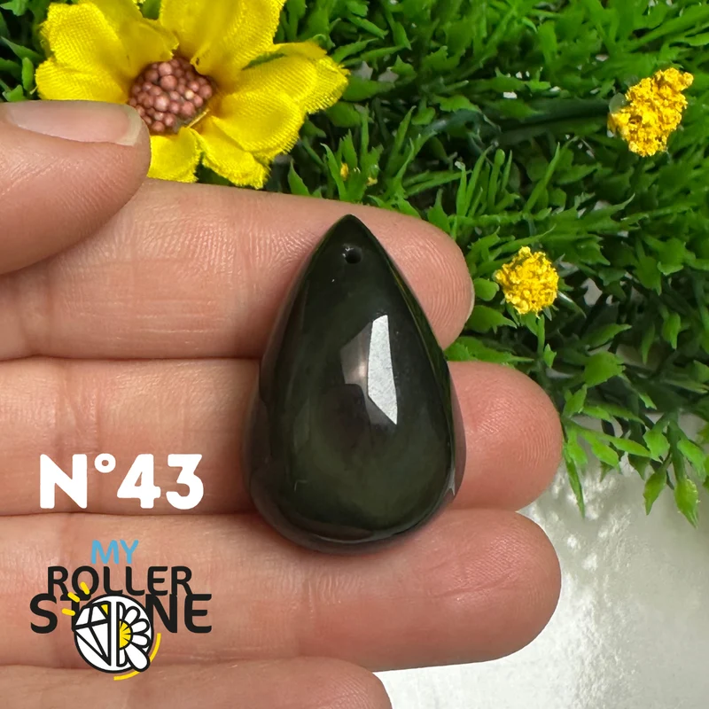 Colgante de obsidiana arcoíris 5A (Ojo celestial)