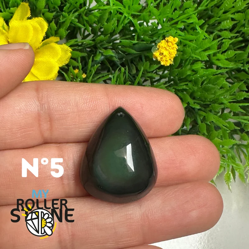 Colgante de obsidiana arcoíris 5A (Ojo celestial)