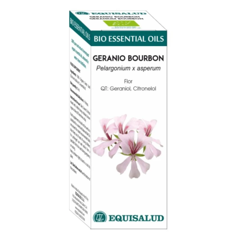 Bio Essential Oil Geranio Bourbon - Qt:Geraniol, Citronelol 10 Ml. | Equisalud