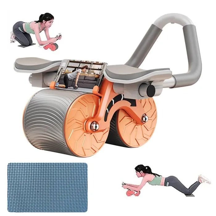 Rodillo de entrenamiento para abdominales con soporte para codos