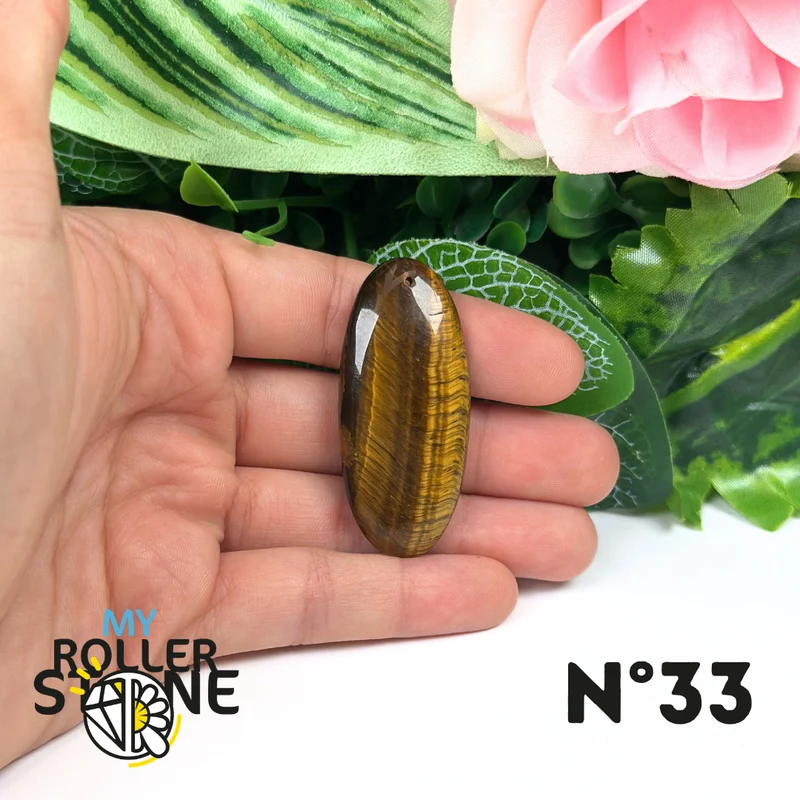 Colgante de ojo de tigre 5A perforado