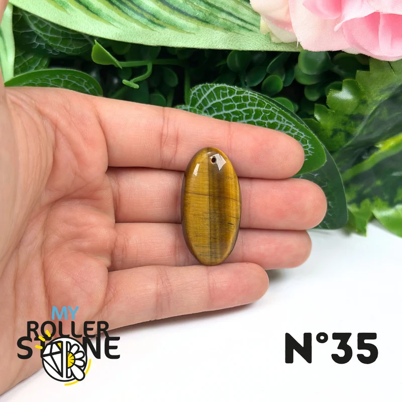 Colgante de ojo de tigre 5A perforado