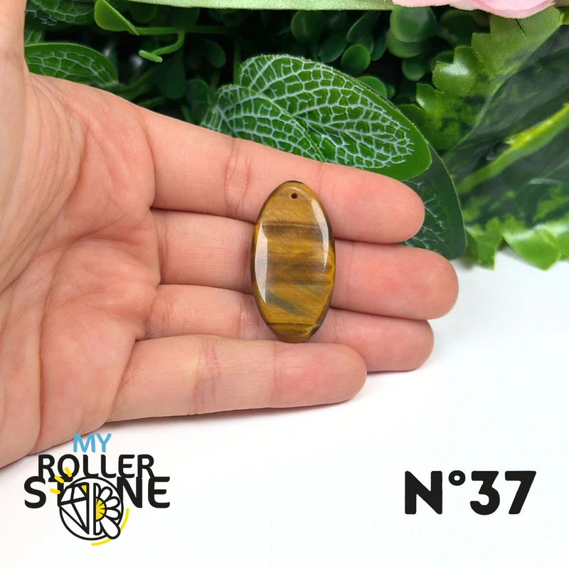 Colgante de ojo de tigre 5A perforado
