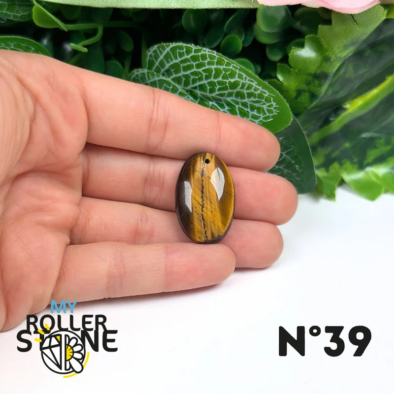 Colgante de ojo de tigre 5A perforado