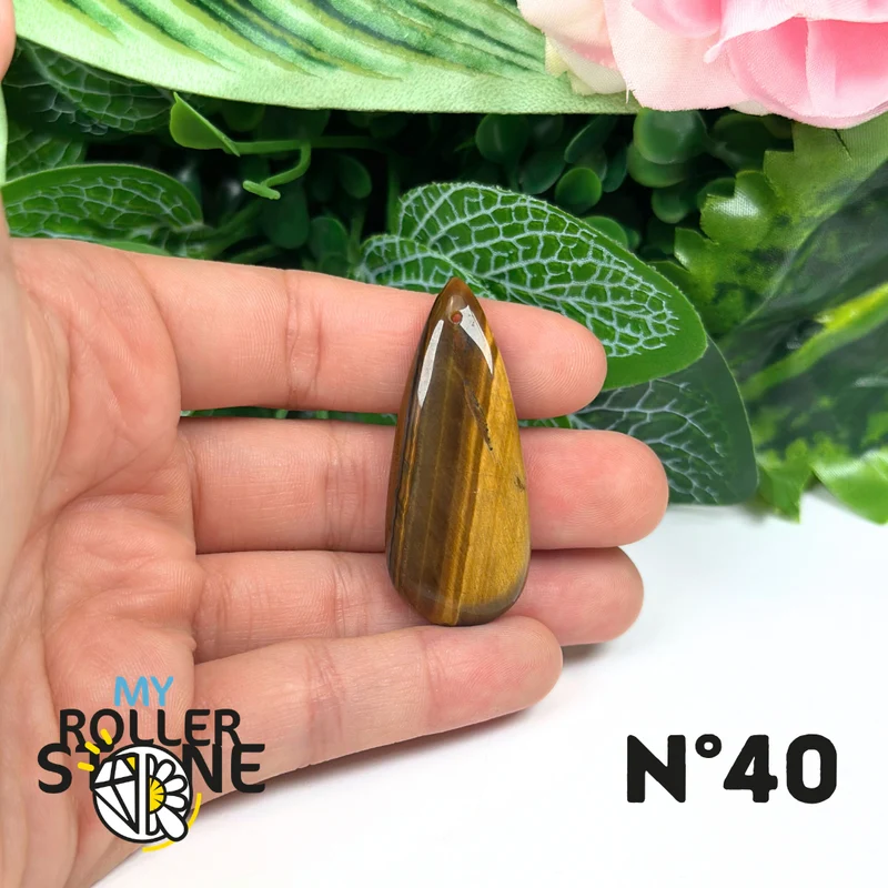 Colgante de ojo de tigre 5A perforado