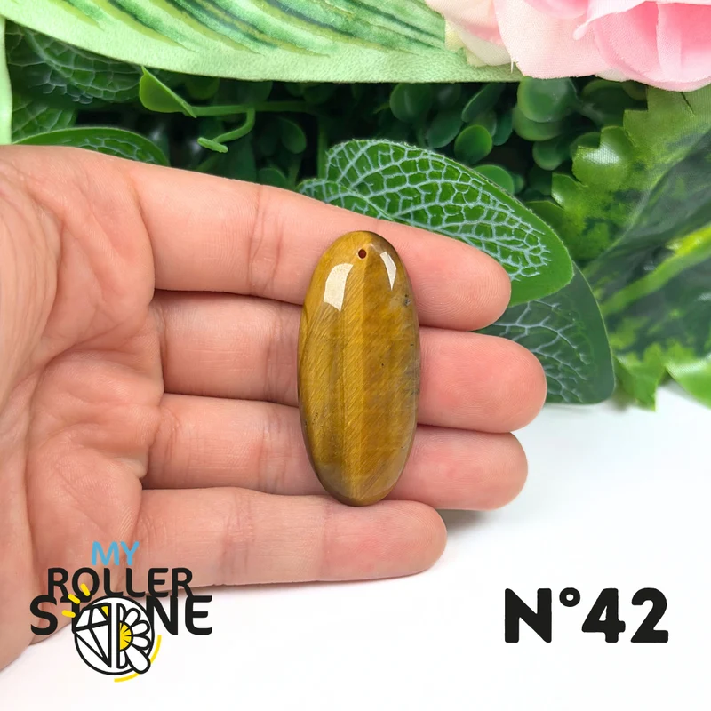 Colgante de ojo de tigre 5A perforado
