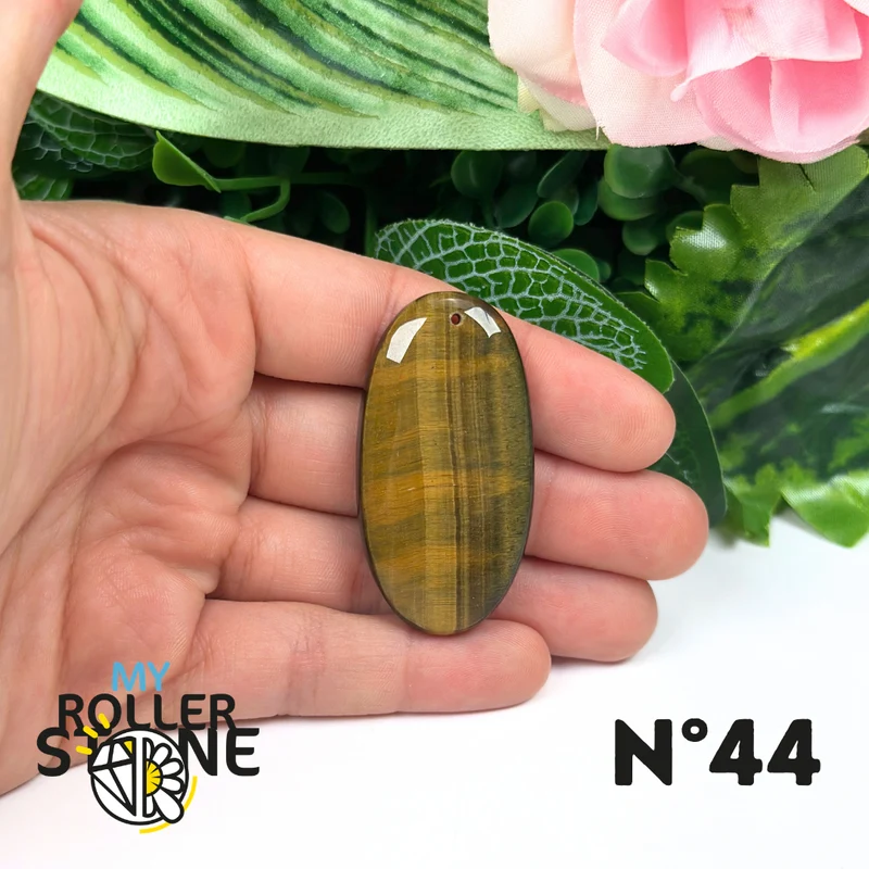 Colgante de ojo de tigre 5A perforado