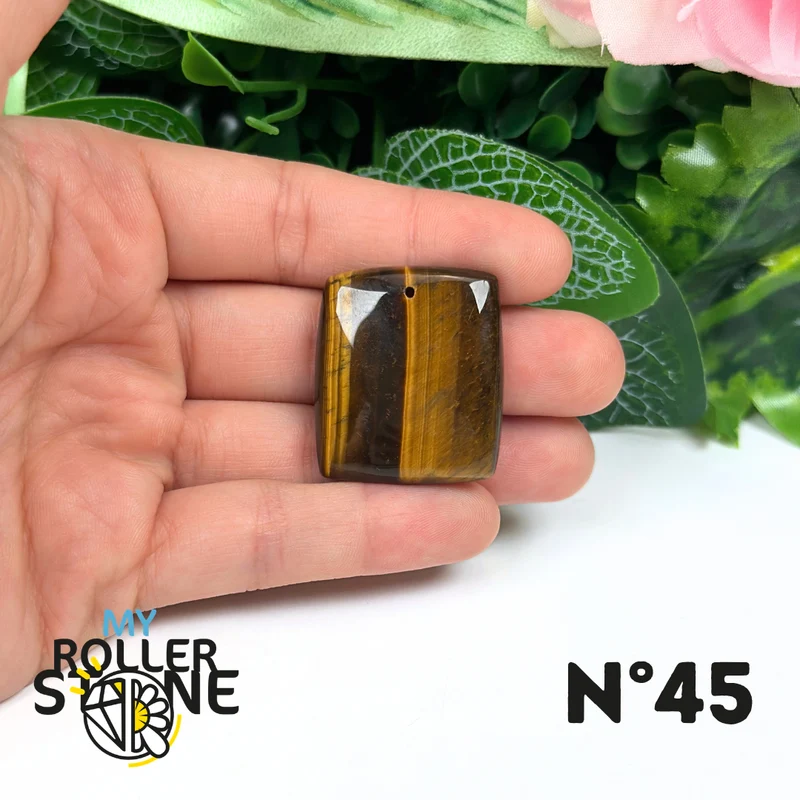 Colgante de ojo de tigre 5A perforado