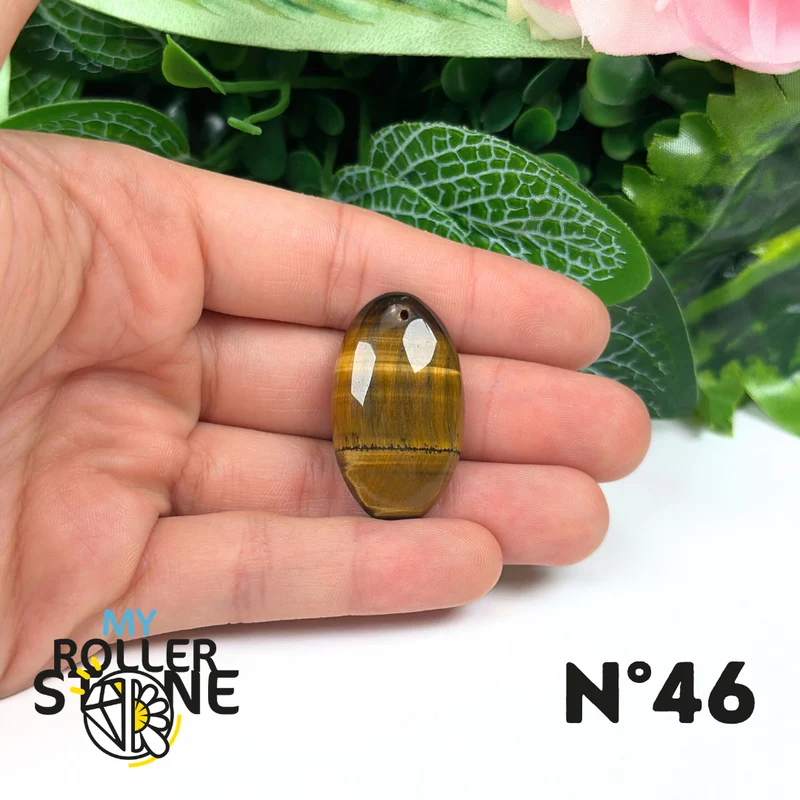 Colgante de ojo de tigre 5A perforado