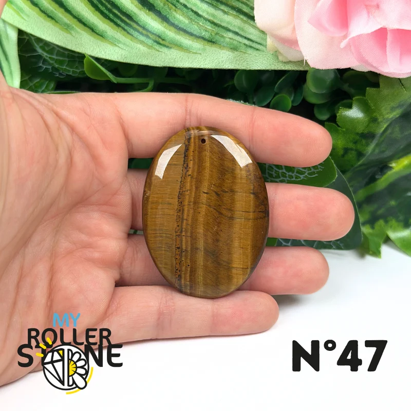 Colgante de ojo de tigre 5A perforado