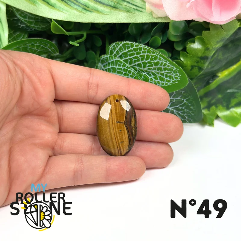 Colgante de ojo de tigre 5A perforado