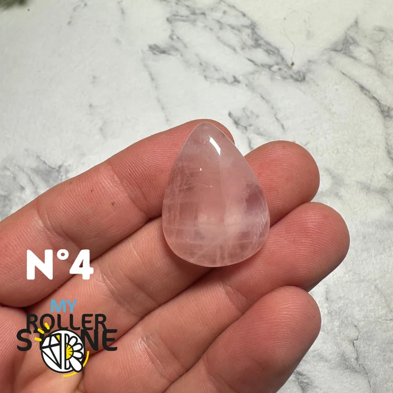 Colgante perforado de cuarzo rosa 5A