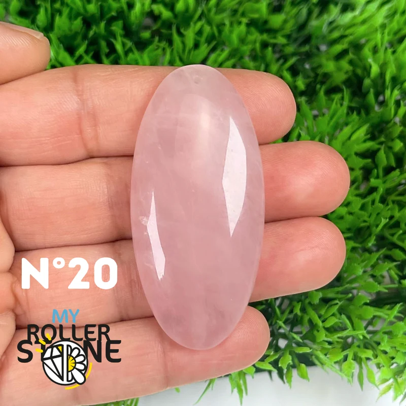 Colgante perforado de cuarzo rosa 5A