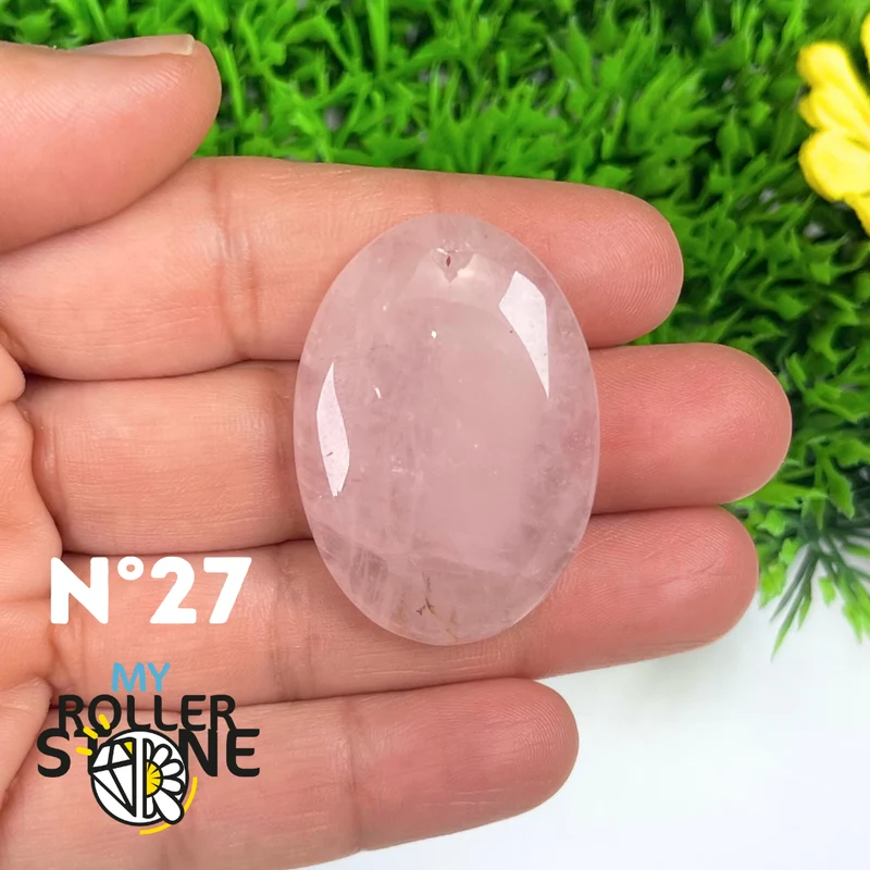 Colgante perforado de cuarzo rosa 5A