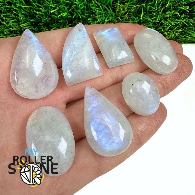 Colgantes de piedra lunar de forma libre 5A