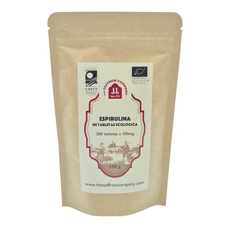 Espirulina Ecológica en Tabletas 300 tabletas – Superalimento diario de proteína vegetal y energía natural