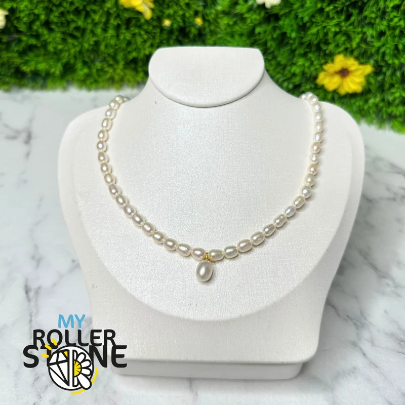 Collar de perlas cultivadas Aurore en plata 925