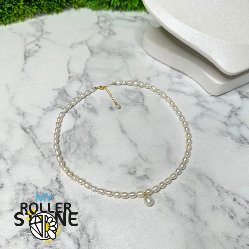 Collar de perlas cultivadas Aurore en plata 925