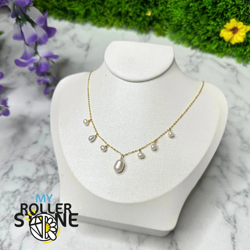 Collar de Perlas Cultivadas en Plata 925 Suavidad Iridiscente
