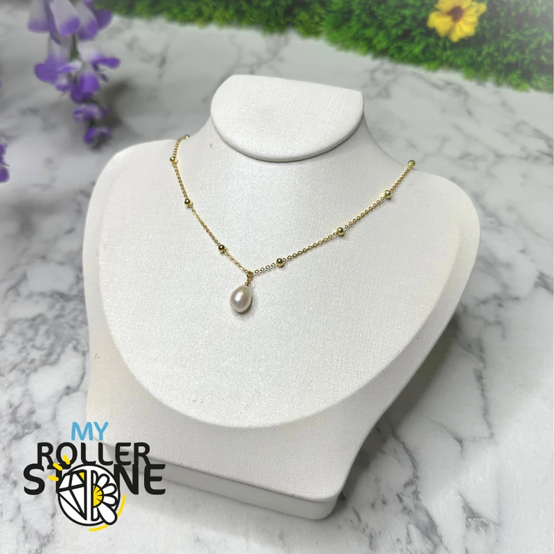 Collar con Perla Cultivada en Plata 925 (Oro o Plata)