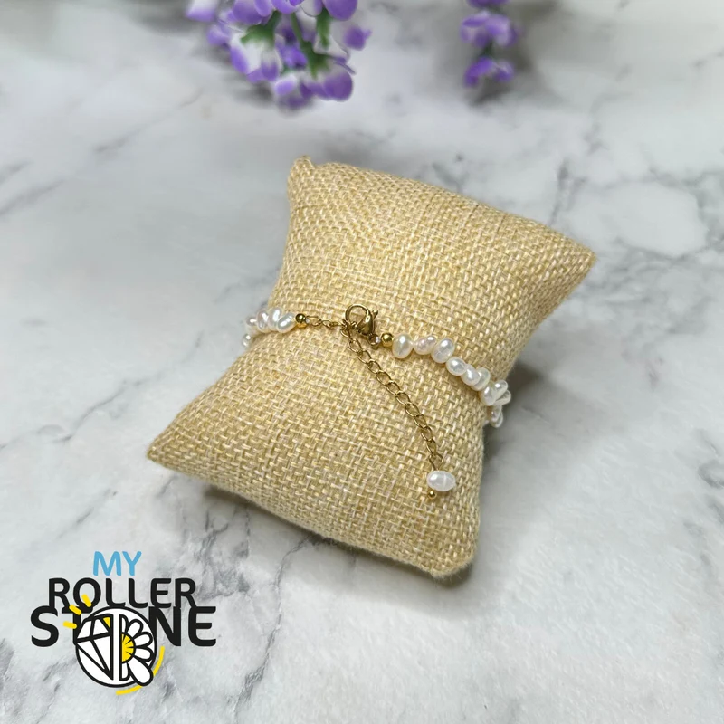 Pulsera de perlas cultivadas barrocas de plata 925