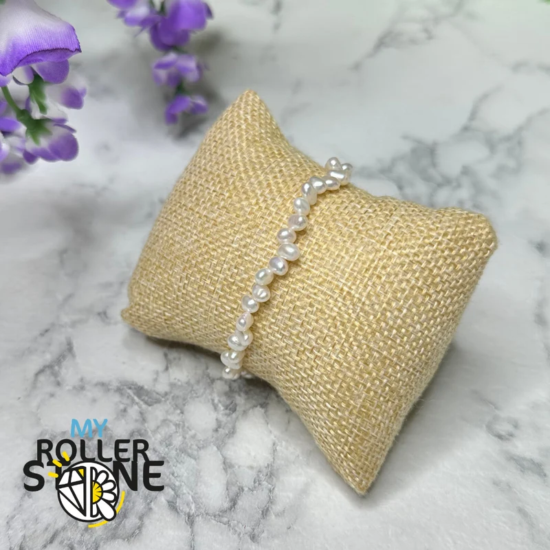 Pulsera de perlas cultivadas barrocas de plata 925