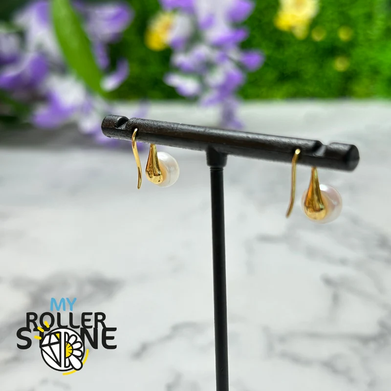 Pendientes de botón de perlas cultivadas
