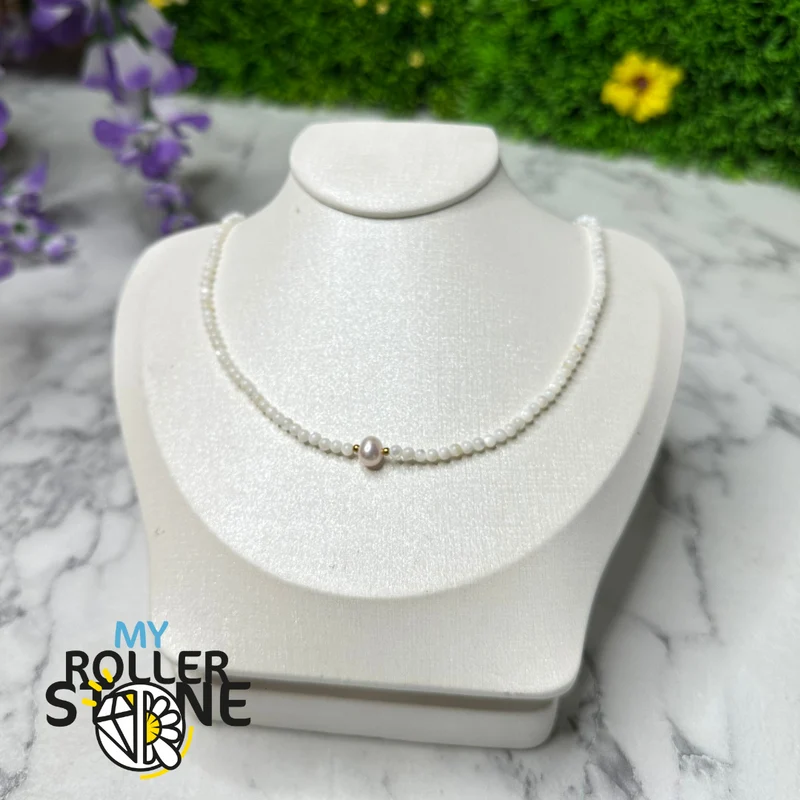 Collar de Perlas Cultivadas Plata 925 y Nácar Natural
