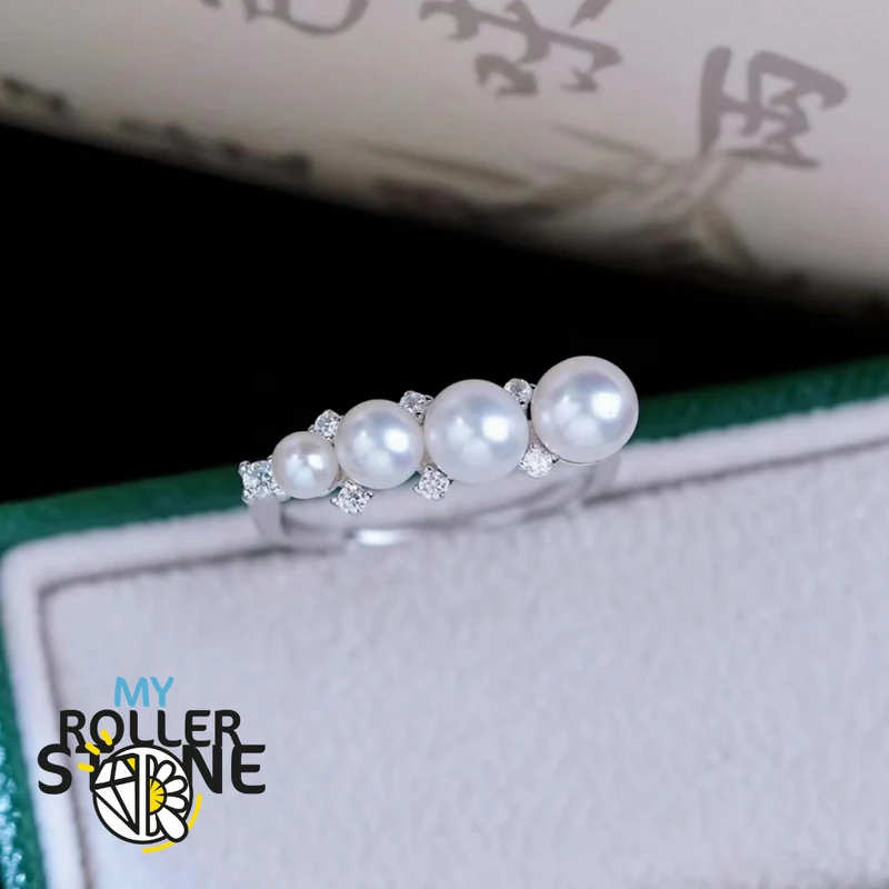 Anillo de perla cultivada en plata 925 graduada