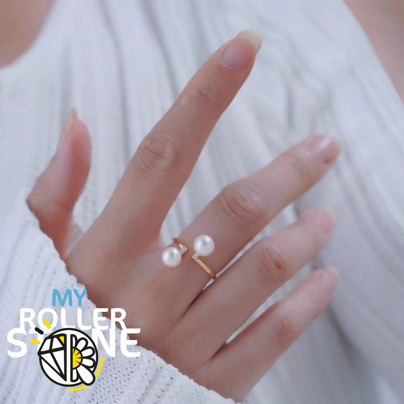 Anillo doble de perla cultivada en plata 925