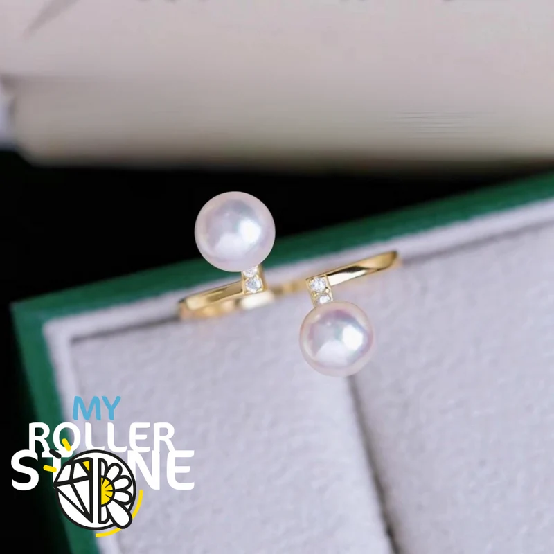 Anillo doble de perla cultivada en plata 925